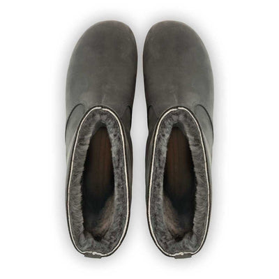 [Grigio] rose, clog schlupfstiefel damen mit biegsamer nachhaltiger holzsohle, holzclogs woody, woody schuhe, woody shoes, handgemachte holzschuhe aus österreich, kärnten, farbe: grigio (dunkelgrau)