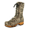 [Noirgold] clogs damen rosanna winter stiefel. winter stiefel, winterclogs, winterclog. damenstiefel clogs leder. damen stiefel leder gefüttert bestellen, winterclogs, stiefel mit holzschuhe, holzclogs stiefeln kaufen. farbe: noirgold (gold mit schwaren cracks)