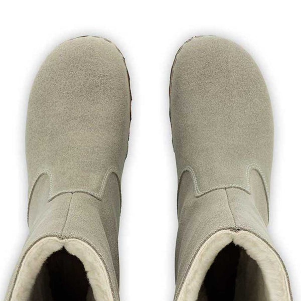 [Sabbia] Rose Damen Clog Fell Schlupfstiefel mit biegsamer nachhaltiger holzsohle, holzclogs woody, woody schuhe, woody shoes, handgemachte holzschuhe aus österreich, kärnten, farbe: sabbia (sand)