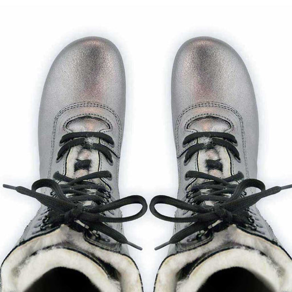 [Titan] Rosanna Damen Clog Stiefel. winter stiefel, winterclogs, winterclog. damenstiefel clogs leder. damen stiefel leder gefüttert bestellen, winterclogs, stiefel mit holzschuhe, holzclogs stiefeln kaufen. farbe: titan