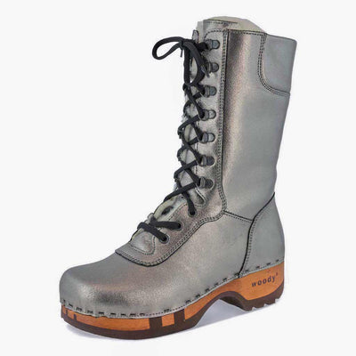 [Titan] clogs damen rosanna winter stiefel. winter stiefel, winterclogs, winterclog. damenstiefel clogs leder. damen stiefel leder gefüttert bestellen, winterclogs, stiefel mit holzschuhe, holzclogs stiefeln kaufen. farbe: titan