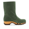 rose, farbe: forest (waldgruen), clog schlupfstiefel damen mit biegsamer nachhaltiger holzsohle, holzclogs woody, woody schuhe, woody shoes, handgemachte holzschuhe aus österreich, kärnten