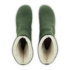 rose, farbe: forest (waldgruen), clog schlupfstiefel damen mit biegsamer nachhaltiger holzsohle, holzclogs woody, woody schuhe, woody shoes, handgemachte holzschuhe aus österreich, kärnten