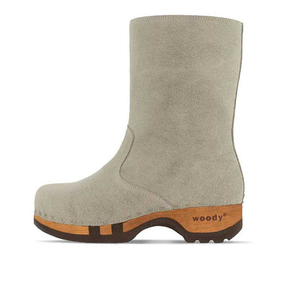 [Sabbia] rose, clog schlupfstiefel damen mit biegsamer nachhaltiger holzsohle, holzclogs woody, woody schuhe, woody shoes, handgemachte holzschuhe aus österreich, kärnten, farbe: sabbia (sand)