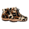 roxy, clog sneakers für damen mit hohem schaft und biegsamer nachhaltiger holzsohle, farbe: fell kombi (kuh-print-design), holzclogs woody, woody schuhe, woody shoes, handgemachte holzschuhe aus österreich, kärnten