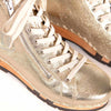 roxy, clog sneakers für damen mit hohem schaft und biegsamer nachhaltiger holzsohle, farbe: gold (glattleder), holzclogs woody, woody schuhe, woody shoes, handgemachte holzschuhe aus österreich, kärnten