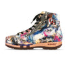 Roxy Clogs Damen Sneaker Argentino von woody Schuhe. Clogs Damen roxy, clog sneakers für damen mit hohem schaft und biegsamer nachhaltiger holzsohle, farbe: sex & rock'n'roll (multicolor-print), holzclogs woody, woody schuhe, woody shoes, handgemachte holzschuhe aus österreich, kärnten