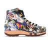 Roxy Clogs Damen Sneaker Argentino von woody Schuhe. Clogs Damen roxy, clog sneakers für damen mit hohem schaft und biegsamer nachhaltiger holzsohle, farbe: sex & rock'n'roll (multicolor-print), holzclogs woody, woody schuhe, woody shoes, handgemachte holzschuhe aus österreich, kärnten