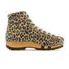 roxy, clog sneakers für damen mit hohem schaft und biegsamer nachhaltiger holzsohle, farbe: wildcat (leopard print), holzclogs woody, woody schuhe, woody shoes, handgemachte holzschuhe aus österreich, kärnten