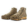 roxy, clog sneakers für damen mit hohem schaft und biegsamer nachhaltiger holzsohle, farbe: wildcat (leopard print), holzclogs woody, woody schuhe, woody shoes, handgemachte holzschuhe aus österreich, kärnten