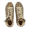 roxy, clog sneakers für damen mit hohem schaft und biegsamer nachhaltiger holzsohle, farbe: wildcat (leopard print), holzclogs woody, woody schuhe, woody shoes, handgemachte holzschuhe aus österreich, kärnten