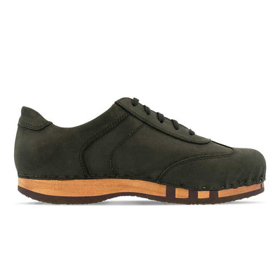 sam, sneakers clogs herren mit biegsamer nachhaltiger holzsohle, der bestseller, farbe: nero (schwarz), holzclogs woody, woody schuhe, woody shoes, handgemachte holzschuhe aus österreich, kärnten