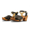 woody Yara Damen Clog Sandalette in Schwarz, Ansicht 2, handgemacht in Österreich
