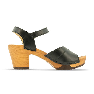 woody Yara Damen Clog Sandalette in Schwarz, Ansicht 4, handgemacht in Österreich