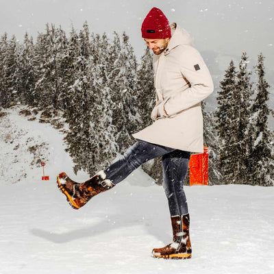 [Natur Fell] Sandro fell, clog fellstiefel herren mit biegsamer nachhaltiger holzsohle, farbe: fell natur, holzclogs woody, woody schuhe, woody shoes, handgemachte holzschuhe aus österreich, kärnten