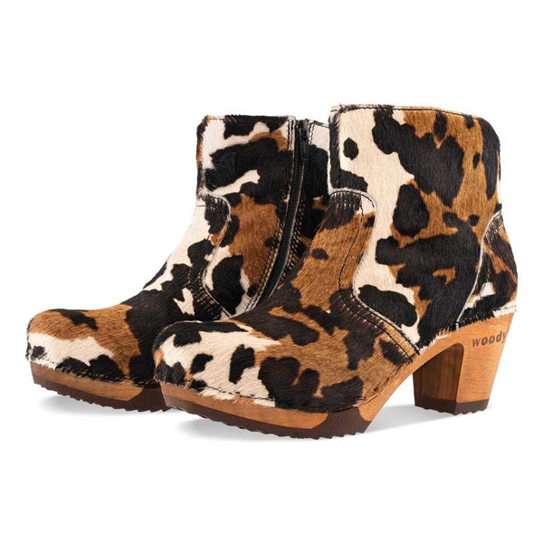 [Fell Kombi] clogs damen tanja woody holzschuhe. tanya ankle boots gefüttert, damenstiefel, stiefel, damenclogs mit flexibler, biegsamer holzsohle. holzclogs, clogs damen knöchel stiefel, damen clogs mit fussbett. ankleboots holz schuhe, holzclog, holzschuhe kaufen, farbe: creme