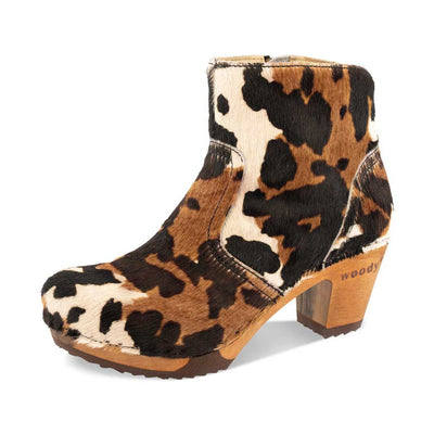 [Fell Kombi] Tanja Damen Clog Stiefelette, woody holzschuhe. tanya ankle boots gefüttert, damenstiefel, stiefel, damenclogs mit flexibler, biegsamer holzsohle. holzclogs, clogs damen knöchel stiefel, damen clogs mit fussbett. ankleboots holz schuhe, holzclog, holzschuhe kaufen, farbe: creme