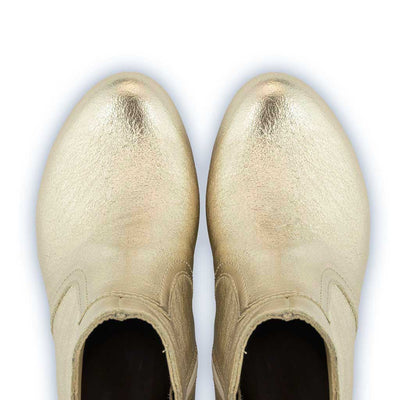 [Gold] Tanja Damen Clog Stiefelette, woody holzschuhe. tanja ankle boots gefüttert, damenstiefel, stiefel, damenclogs mit flexibler, biegsamer holzsohle. holzclogs, clogs damen knöchel stiefel, damen clogs mit fussbett. ankleboots holz schuhe, holzclog, holzschuhe kaufen, Farbe: gold