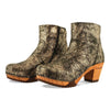 [Noirgold] clogs damen tanja woody holzschuhe. tanja ankle boots gefüttert, damenstiefel, stiefel, damenclogs mit flexibler, biegsamer holzsohle. holzclogs, clogs damen knöchel stiefel, damen clogs mit fussbett. ankleboots holz schuhe, holzclog, holzschuhe kaufen, Farbe: noirgold (gold mit schwarzen cracks)