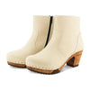 clogs damen tanja woody holzschuhe. tanya ankle boots gefüttert, damenstiefel, stiefel, damenclogs mit flexibler, biegsamer holzsohle. holzclogs, clogs damen knöchel stiefel, damen clogs mit fussbett. ankleboots holz schuhe, holzclog, holzschuhe kaufen, farbe: creme