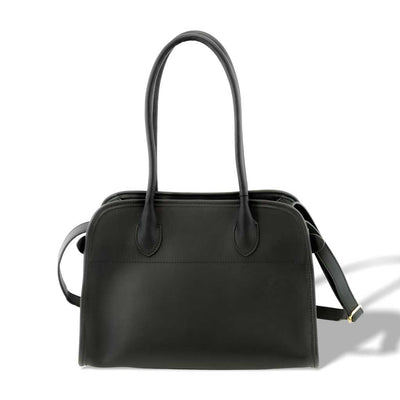 Frida - Handtasche aus tricolore Rinderfell und schwarzem italienischen Leder, Marke: Charlotte, back