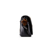 woody Klara Damen-Handtasche aus Natur-Fell in Schwarz, Schraegansicht