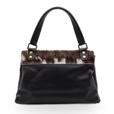woody Alma - elegante Handtasche, Handtasche aus Kuhfell, handgemacht in Österreich