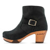 [Nero] Stiefelette Damen Tina woody Schuhe. Damen Stiefelette mit Absatz. Clog mit Kalbslederfutter als Damenstiefel. Damenclogs, Damen Clogs - Clogs Damen. Holzschuhe für Damen, Damen Clogs, Holzclogs, Damen Pantoletten mit Holzsohle. Farbe: nero (schwarz)