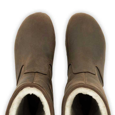 [Caffe] Ulli Damen Clog Schlupfstiefel mit biegsamer nachhaltiger holzsohle, farbe: caffe braun, holzclogs woody schuhe, woody shoes, handgemachte holzschuhe aus österreich kärnten