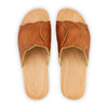 vanessa, pantoletten clogs damen mit biegsamer nachhaltiger holzsohle, der bestseller, farbe: safor (braun), holzclogs woody, woody schuhe, woody shoes, handgemachte holzschuhe aus österreich, kärnten