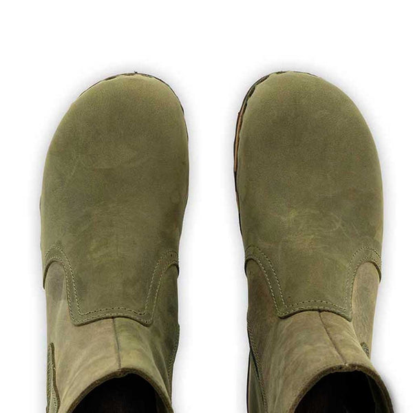 [Olivia] Veronika Damen Clog Stiefelette woody, farbe: olivia (olivgruen), ganzjahres, kalbslederfutter