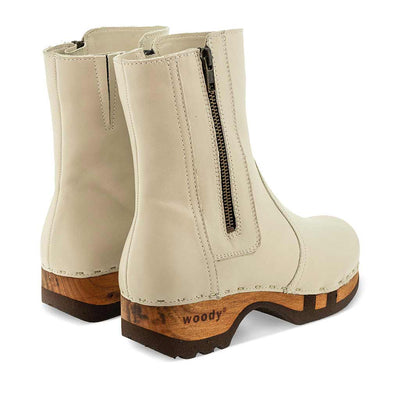 Veronika-Damen-Clog-Stiefelette-woody-farbe: creme (naturweiss), ganzjahres, kalbslederfutter