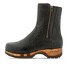 Veronika-Damen-Clog-Stiefelette-woody-farbe: nero-kroko (schwarz mit kroko Prägung), ganzjahres, kalbslederfutter