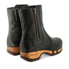 Veronika-Damen-Clog-Stiefelette-woody-farbe: nero-kroko (schwarz mit kroko Prägung), ganzjahres, kalbslederfutter
