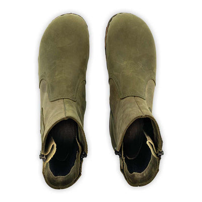 Veronika-Damen-Clog-Stiefelette-woody-farbe: olivia (olivgruen), ganzjahres, kalbslederfutter