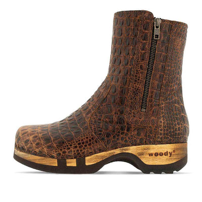 Veronika-Damen-Clog-Stiefelette-woody-farbe: caffe (braun), ganzjahres, kalbslederfutter