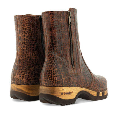 Veronika-Damen-Clog-Stiefelette-woody-farbe: caffe (braun), ganzjahres, kalbslederfutter