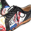 wayne, sneakers clogs herren mit biegsamer nachhaltiger holzsohle, der bestseller, farbe: weiss-shotime (multicolor-westwood), holzclogs woody, woody schuhe, woody shoes, handgemachte holzschuhe aus österreich, kärnten