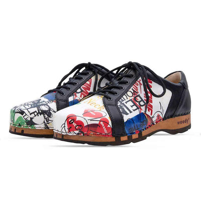 wayne, sneakers clogs herren mit biegsamer nachhaltiger holzsohle, der bestseller, farbe: weiss-shotime (multicolor-westwood), holzclogs woody, woody schuhe, woody shoes, handgemachte holzschuhe aus österreich, kärnten