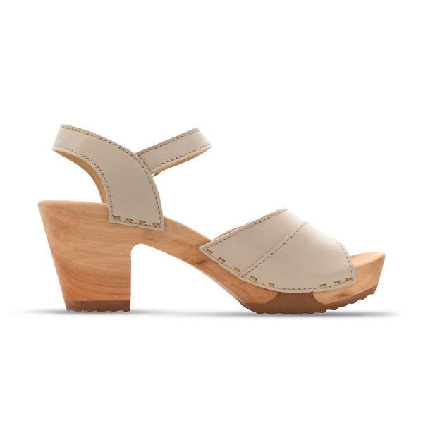 Yara – Women's Clog sandals, flexible wooden sole woody®
