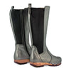 ZOEY - Stiefelette Damen woody Schuhe. Damen Stiefelette mit Absatz. Damenclogs, Damen Clogs - Clogs Damen. Holzschuhe für Damen, Holzclogs, Damen Pantoletten mit Holzsohle. Damen Stiefelette kaufen. Farbe: titan (metallic-leder)
