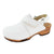 cornelia, farbe: weiss_clogs damen, arbeitsschuh mit biegsamer nachhaltiger weidenholzsohle, holzclogs woody, woody schuhe, woody shoes, handgemachte holzschuhe aus österreich, kärnten