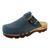 lukas, clogs herren mit biegsamer nachhaltiger holzsohle, der bestseller, farbe: avion-blau, holzclogs woody, woody schuhe, woody shoes, handgemachte holzschuhe aus österreich, kärnten