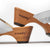 fiona-farbe: treveller blanco(weiss mit städte-print), pantoletten clogs damen mit biegsamer nachhaltiger Holzsohle,holzclogs woody, woody schuhe, woody shoes, handgemachte holzschuhe aus österreich, kärnten