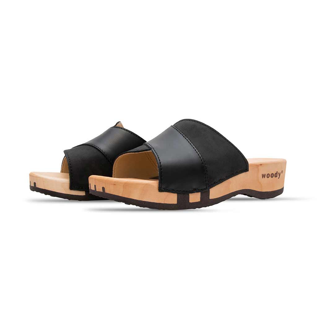 Melanie - Damen Clog-Pantolette mit biegsamer Holzsohle Melanie - Damen Clog-Pantolette mit biegsamer Holzsohle